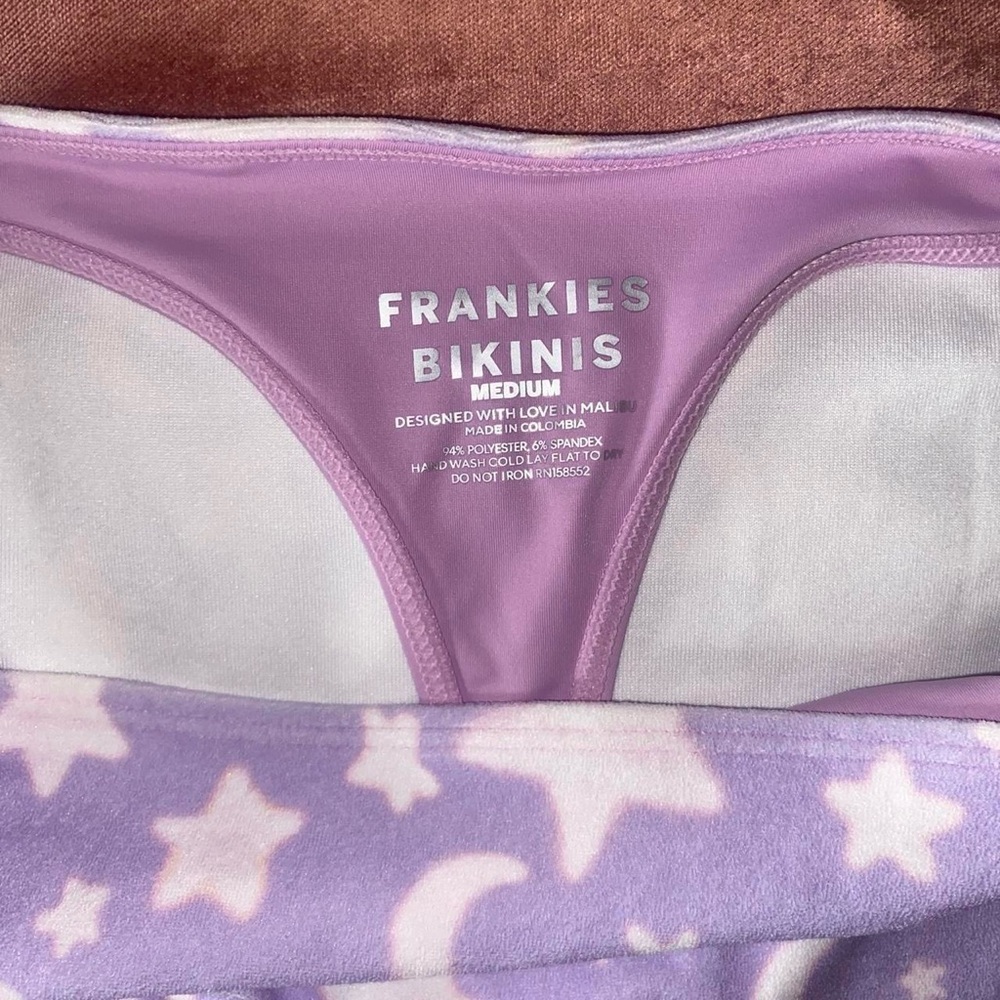 Frankie's Bikinis Lavender Starry Bikini Top - Picture 7 of 7